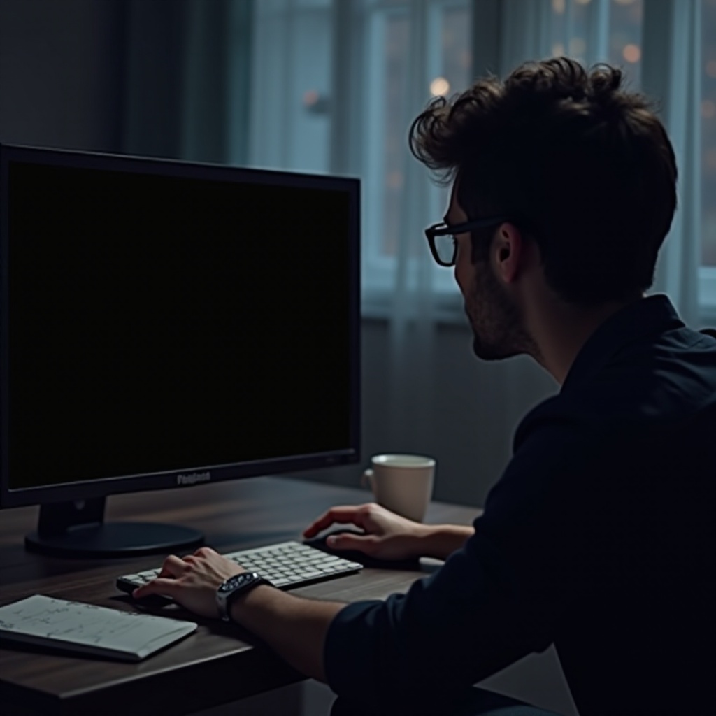 computer random black screen