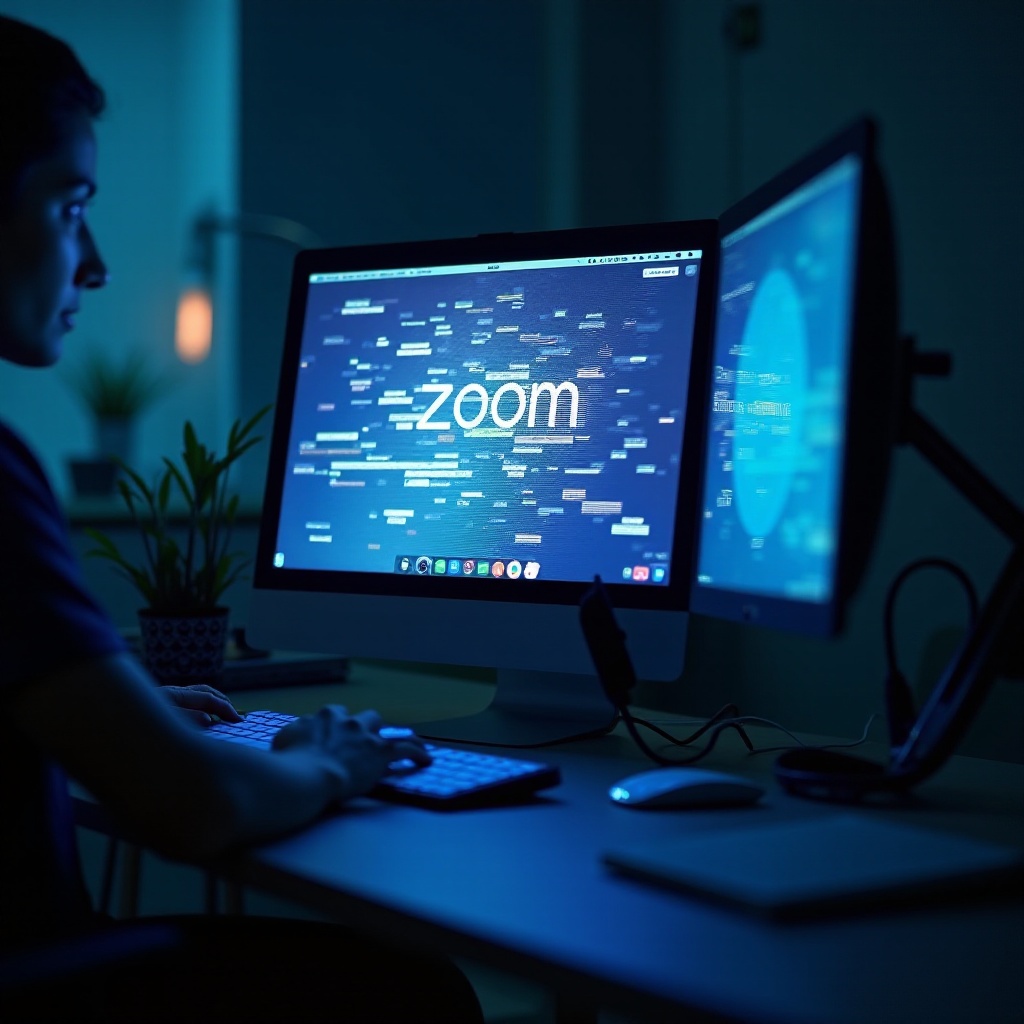 my zoom is glitchy at work but not at home