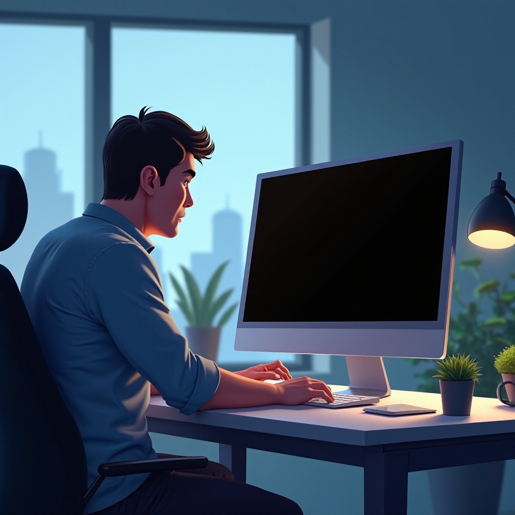 tietokone satunnainen musta näyttö