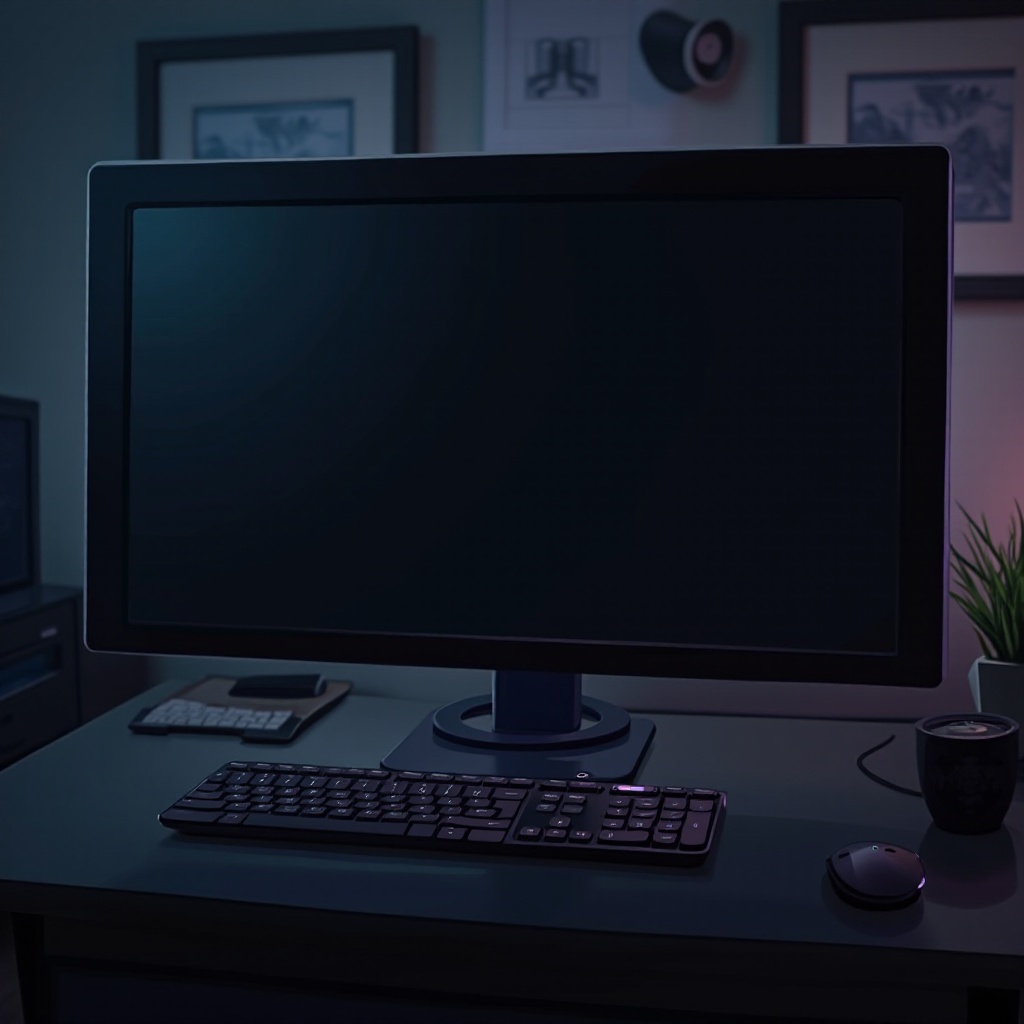 layar hitam acak komputer