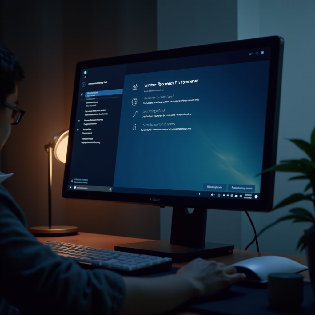 how to enter windows recovery environment