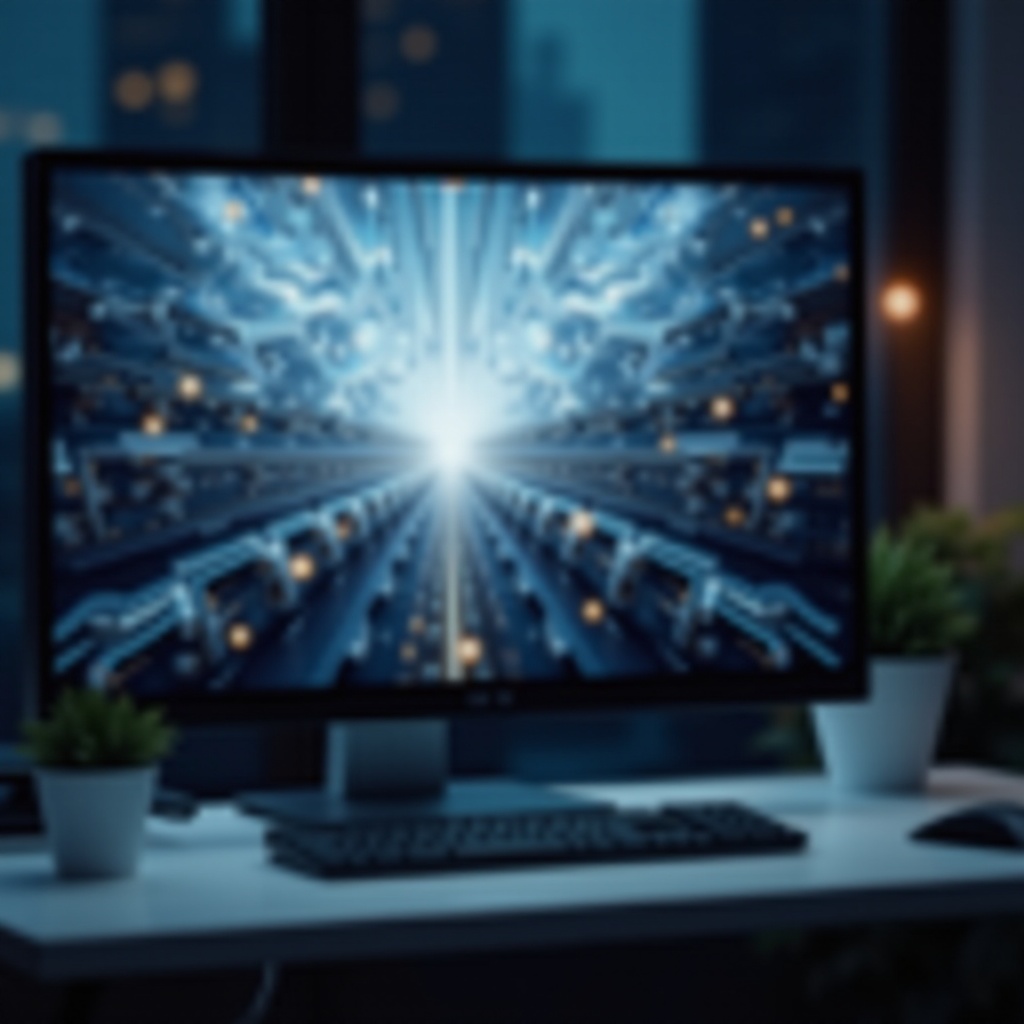 tampilan monitor buram