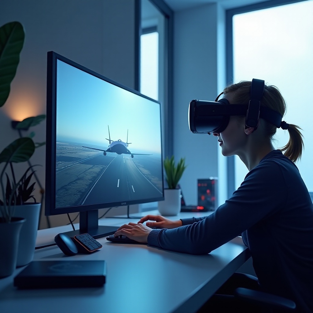 paras VR-kuulokkeet lentosimulaattoreihin