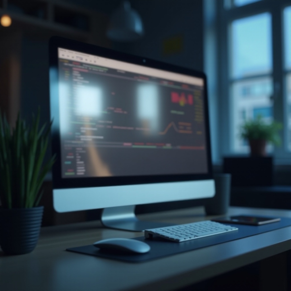 tampilan monitor buram