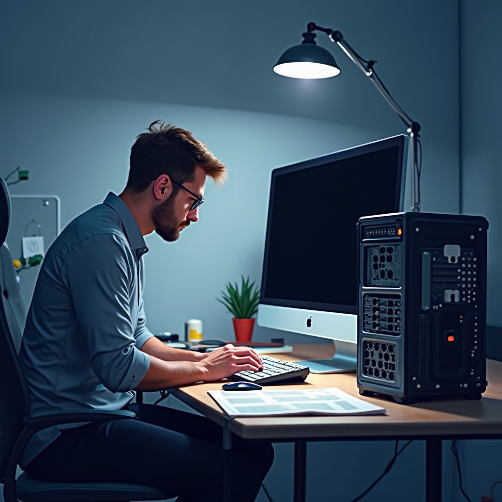 layar hitam acak komputer