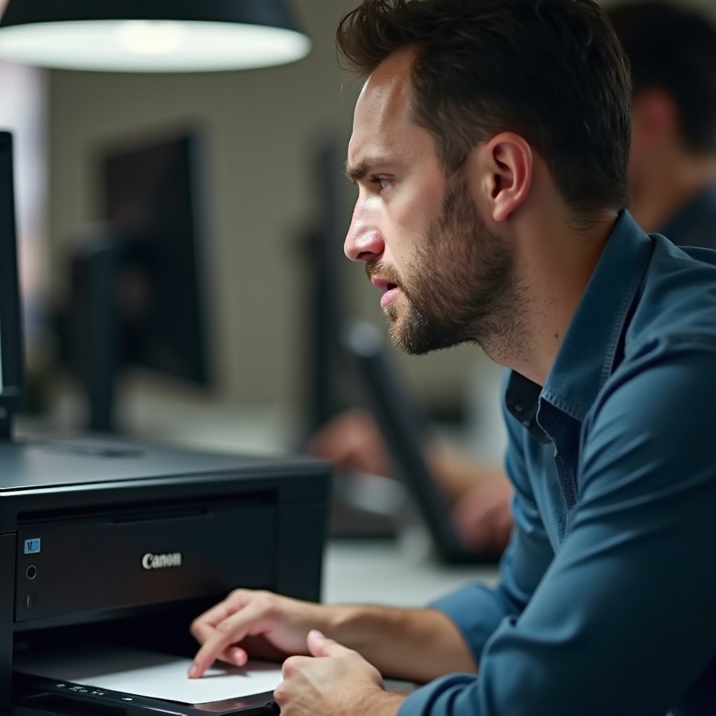 hoe papier vastgelopen in Canon-printer te verhelpen