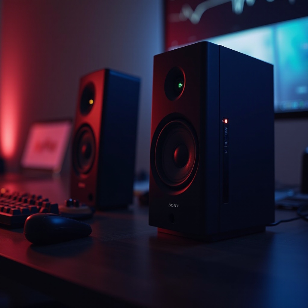 dB-niveau van Sony-computerspeakers op maximaal volume